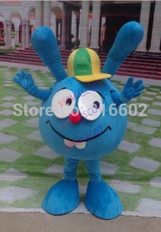 cosplay costumes Smesharik krosh Mascot Costume blue rabbit Mascot Costume Free shipping