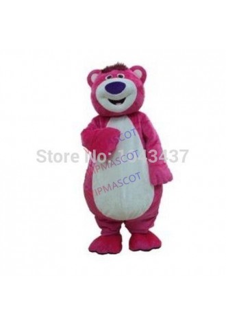 Christmas halloween Bear Pink Adult Mascot Costume Fancy Outfit Cartoon Character Party Dress Free Shipping