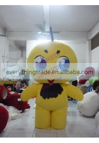 Hot sale Cartoon Character Adult cute bit eyes yellow doll Mascot costume Fancy Dress party Costume