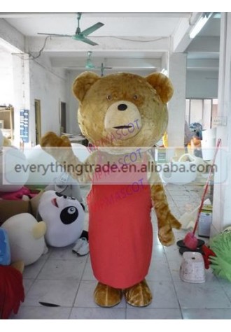 New arrival Cute Cartoon Character Adult lovely brown bear Mascot Fancy Dress party Costume adult size