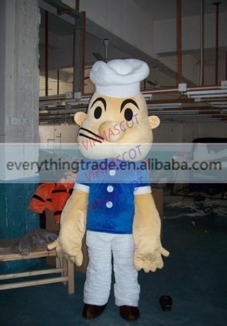 Hot selling Adult cute big cooker mascot fancy dress suit costumes cartoon party costumes