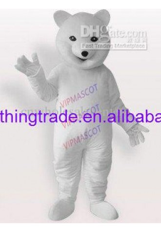 Hot sale Cute Character Adult lovely White Polar Bear Mascot Costume fancy dress Halloween party costume