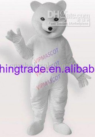 Hot sale Cute Character Adult lovely White Polar Bear Mascot Costume fancy dress Halloween party costume
