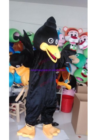 Hot sale Cartoon Character Adult Black Crow Mascot Costume Halloween party costume