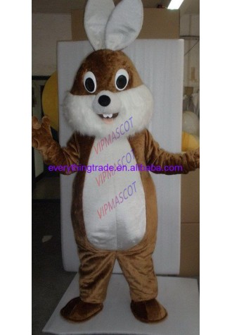 New arrival Cute Cartoon Character Professional Easter Brown Bunny Rabbit Mascot Costume Fancy Dress Adult Size