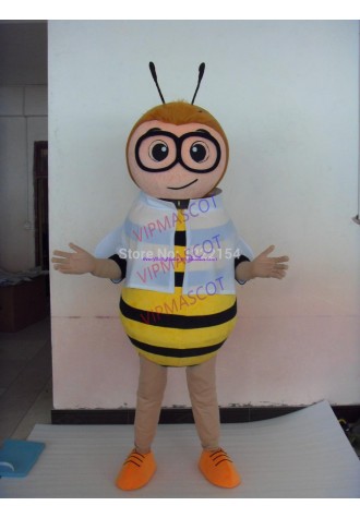 Hot selling Cute Adult cute Professional New happy bee Mascot Costume Fancy Dress Adult Size