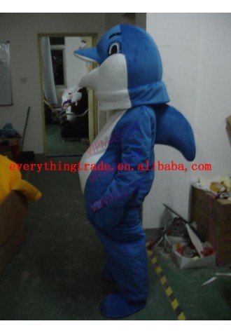 Hot selling Adult cartoon character blue Dolphin Mascot Costume fancy dress party costumes adult size