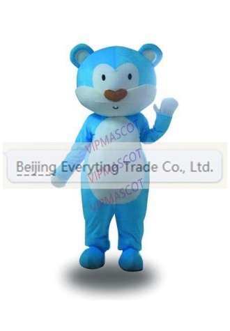 New arrival Cute Adult Cartoon Character cute blue bear Mascot Costume Hallooween party costume