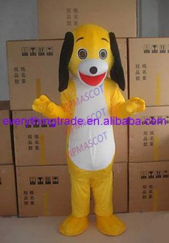 Hot sale Cute Adult cute little yellow dog mascot fancy dress costumes Chirstmas party costumes
