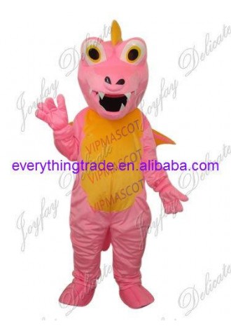 New arrival Cute Adult cartoon character lovely pink dragon Mascot Costume fancy dress party costumes