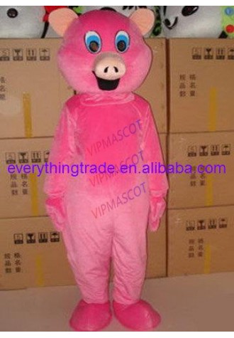 Hot sale Adult cute purple pig mascot fancy dress costumes Chirstmas party costumes