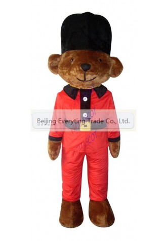Hot sale Cute Adult cute red bear mascot fancy dress costumes Halloween party costumes