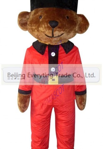 Hot sale Cute Adult cute red bear mascot fancy dress costumes Halloween party costumes