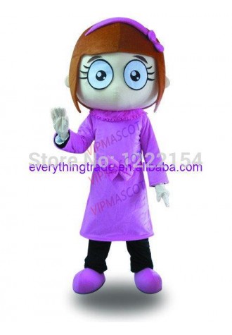 Hot sale Cute Cartoon Character Adult cute big eyes girl Mascot Fancy Dress Halloween party Costume
