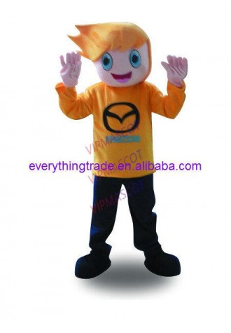 Hot sale Foam Cartoon Character Adult cute orange hair boy Mascot Fancy Dress Halloween party Costume adult size