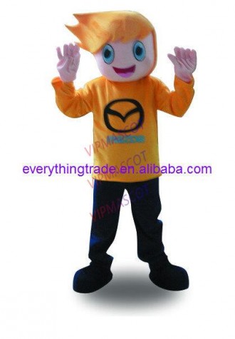 Hot sale Foam Cartoon Character Adult cute orange hair boy Mascot Fancy Dress Halloween party Costume adult size