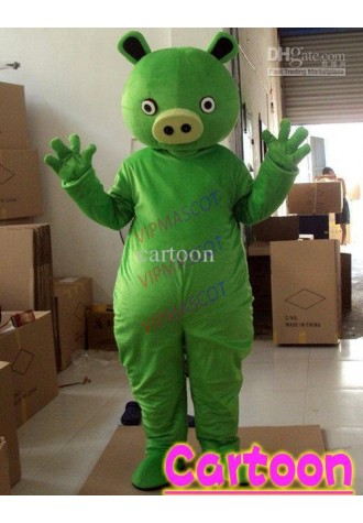 Foam New arrival Cartoon Character Adult Green Pig Dress cosplay Halloween  Party Costume