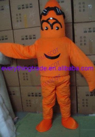 New arrival Adult cute yellow sea monster mascot fancy dress costumes Chirstmas party costumes
