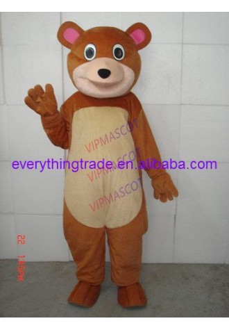 New arrival Adult NEW lovely light brown bear mascot fancy dress costumes Chirstmas party costumes