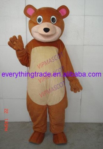New arrival Adult NEW lovely light brown bear mascot fancy dress costumes Chirstmas party costumes