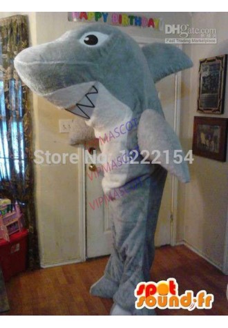 New arrival Cute Custom made Cartoon Character Adult customized Shark Dress cosplay Halloween  Party Costume