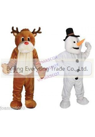 New arrival Foam Adult cartoon character  bear and snowman Mascot Costume Halloween party costumes