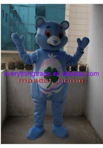 Hot sale new Cartoon Character blue lovely bear mascot Costume fancy dress costume Adult size