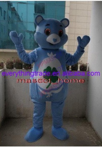 Hot sale new Cartoon Character blue lovely bear mascot Costume fancy dress costume Adult size