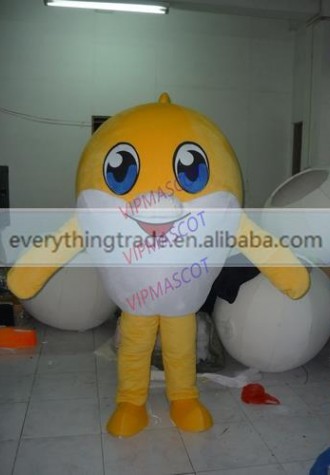 Hot sale Foam Adult cute cartoon yellow big eyes doll mascot costume fancy dress party costumes adult size