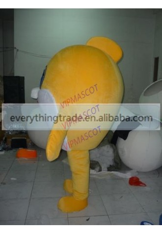 Hot sale Foam Adult cute cartoon yellow big eyes doll mascot costume fancy dress party costumes adult size