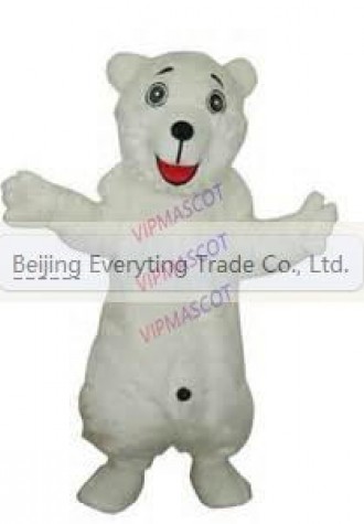 Hot selling Foam Adult cartoon character lovely big white bear Mascot Costume Halloween party costumes