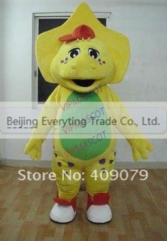 NEW  Cute Adult cartoon character lovely  barney Mascot Costume Halloween party costumes adult size