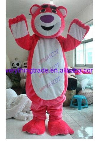 Hot sale Foam Cartoon Character cute Deluxe Pink Bears Mascot Costume party costume Adult Size