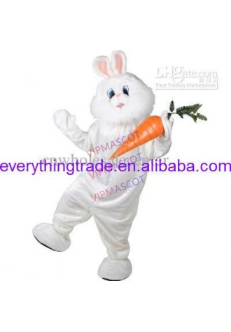 Hot sale Cute Character Adult lovely cute happy rabbit Mascot Costume fancy dress Halloween party costume