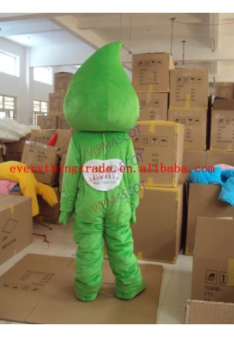 Hot sale Foam Cartoon Character Adult lovely green little doll Mascot Costume fancy dress party costume
