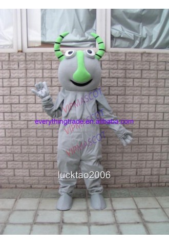 New arrival  new Cartoon lovely Character grey cow Mascot Costume fancy dress costume