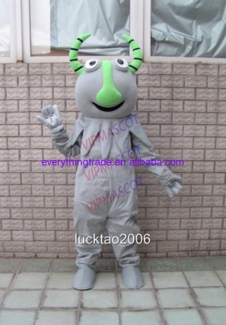 New arrival  new Cartoon lovely Character grey cow Mascot Costume fancy dress costume