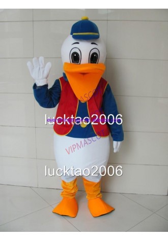 Hot sale Foam Cartoon Character lovely red duck Adult Mascot Costume fancy dress costume