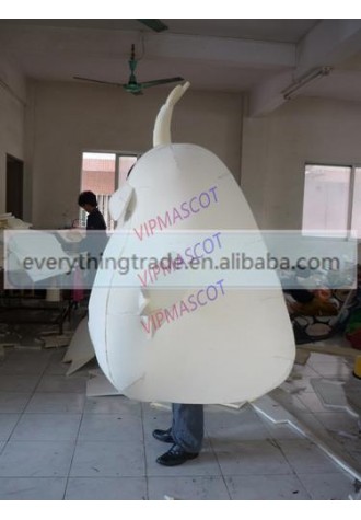 Hot selling Foam Adult cartoon lovely white fat doll mascot costume suit fancy dress party costumes adult size
