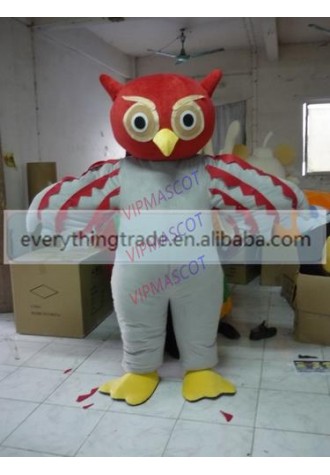 New arrival Foam Adult lovely cartoon red head owl mascot costume fancy dress party costumes adult size
