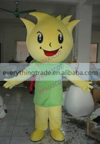 Hot selling Foam Adult cartoon lovely yellow baby doll mascot costume suit fancy dress party costumes adult size