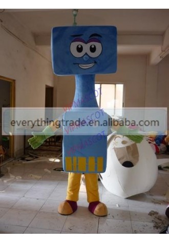 Hot sale Cute Adult cute blue doll mascot fancy dress suit costumes cartoon party costumes adult size