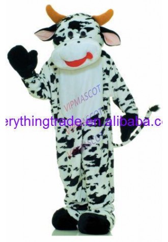 New arrival Foam Cartoon Character Adult Deluxe Plush Moo Cow Adult Mascot Costume Standard Size NEW