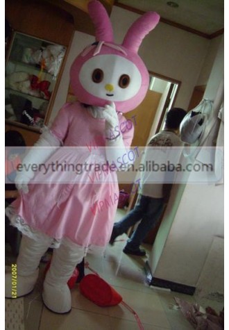 Hot sale Foam Adult lovely rabbit girl mascot fancy dress costumes cartoon party costumes adult size
