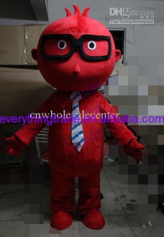 Hot sale Cute Character Adult cute red doll Mascot Costume fancy dress Halloween party costume