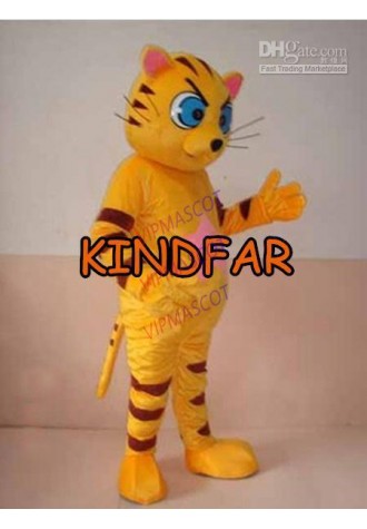 Hot selling Cute Adult cute Yellow Cat Mascot Costume Adult Size Fancy Dress Cartoon Character Outfits Suit