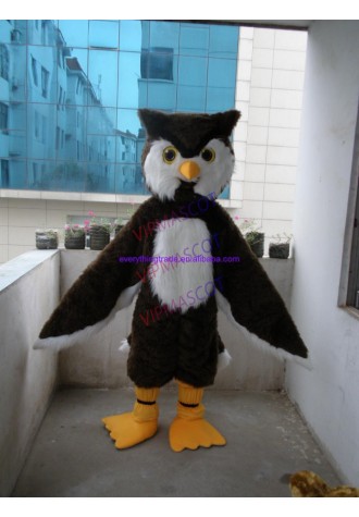 Hot sale Cute Cartoon Character Adult Professional New Style Big Brown Owl Mascot Costume Fancy Dress
