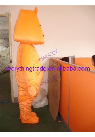 Hot sale Cute Cartoon Character Adult Cute Orange Big Tooth Hippo Mascot Costume