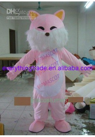Hot sale Adult pink fox mascot costume custom made mascot fancy dress costumes animal costume party costumes