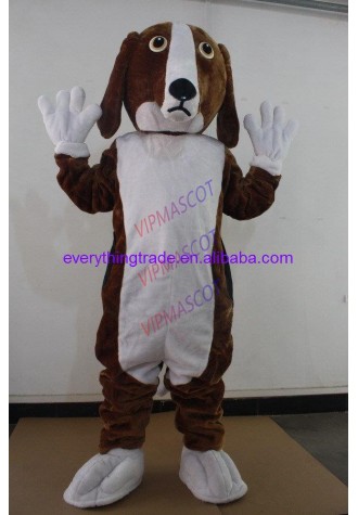 New arrival Cute Cartoon Character Professional New Style Bassat Puppy Dog Fancy Dress Mascot Costume Adult Size